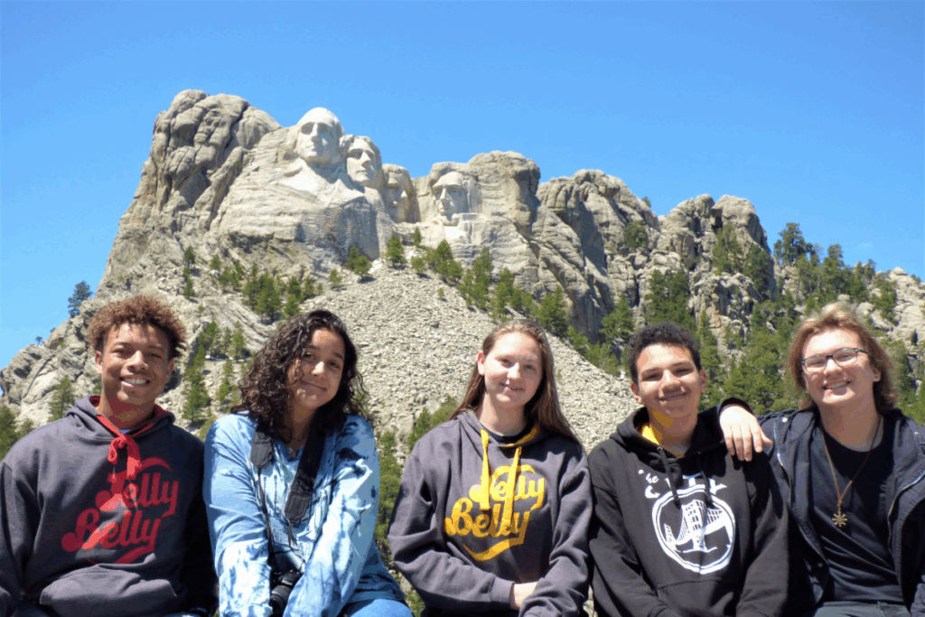 Kids at Mt Rushmore